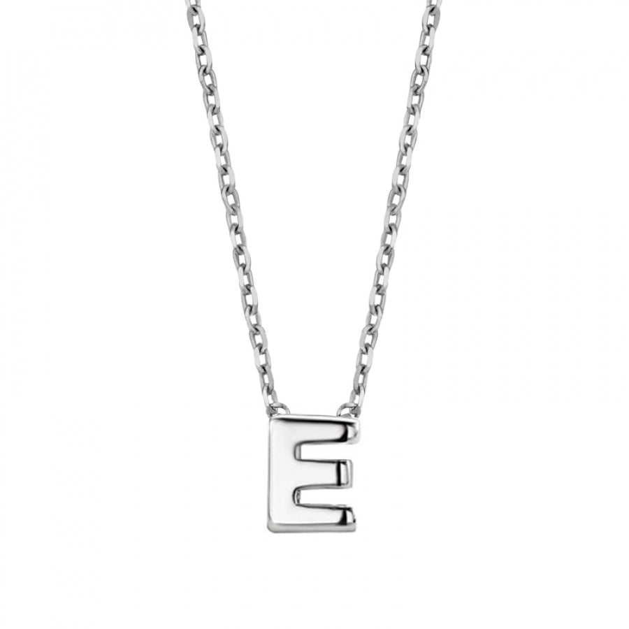 Collier mit Buchstabe, aus 925er Silber, rhodiniert