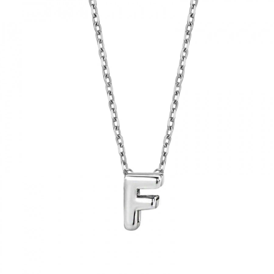 Collier mit Buchstabe, aus 925er Silber, rhodiniert