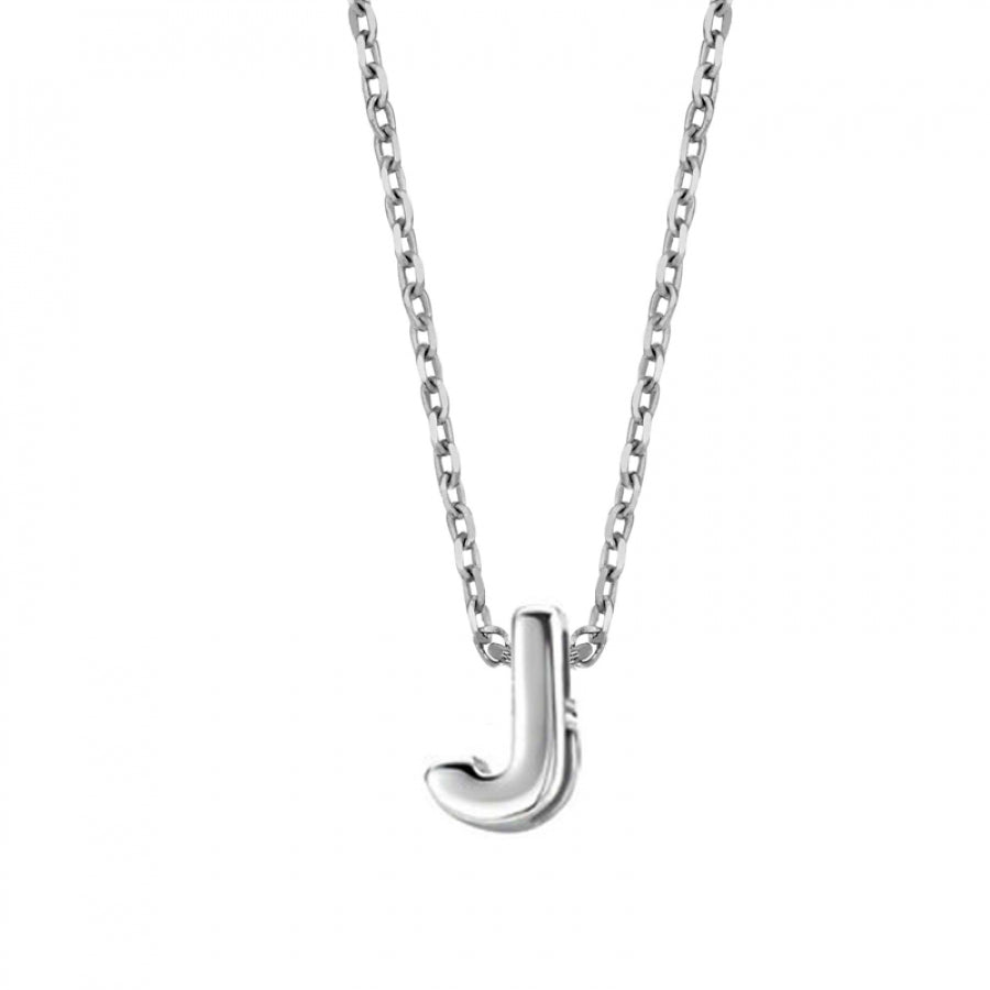 Collier mit Buchstabe, aus 925er Silber, rhodiniert