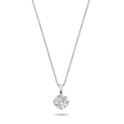 Collier mit Anhänger Zirkonia, verschiedene Größen, aus 585er Weißgold