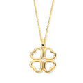 Collier mit Anhänger Kleeblatt, aus 585er Gold
