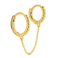 Doppelklappcreole mit Kette, aus 585er Gold