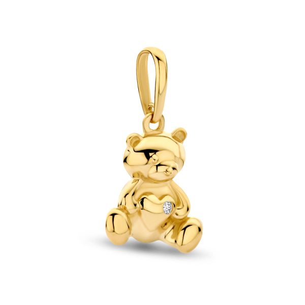 Anhänger Teddybär Zirkonia 585er Gold