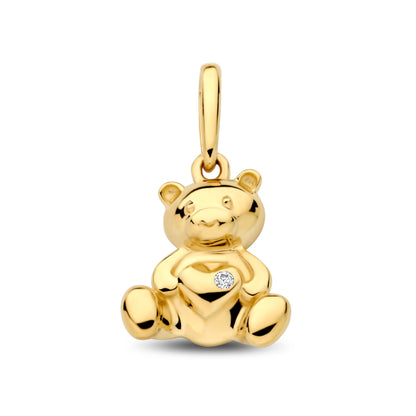 Anhänger Teddybär Zirkonia 585er Gold