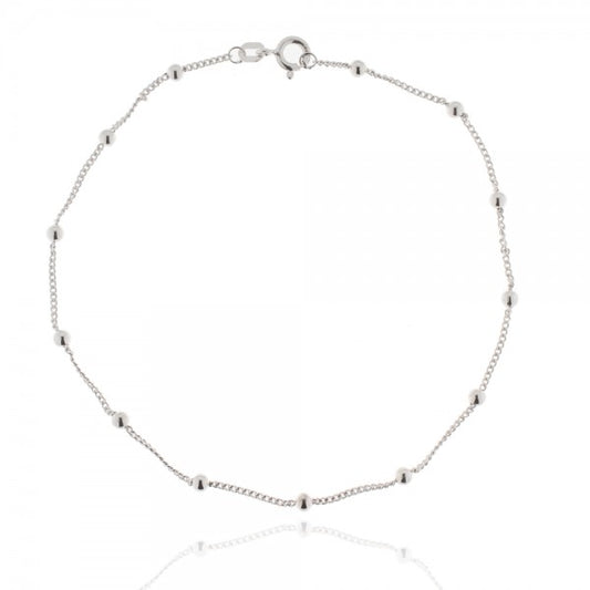 Fußkette aus 925er Silber, rhodiniert