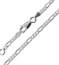 Figaro-Fußkette, aus 925er Silber