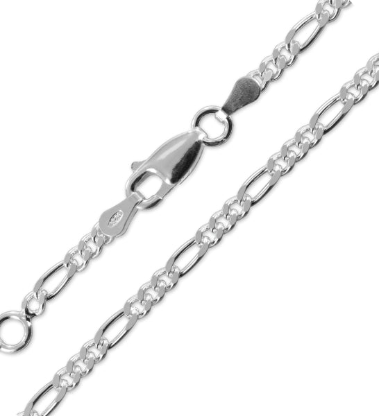 Figaro-Fußkette, aus 925er Silber
