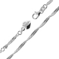 Singapur-Fußkette mit Herz aus 925er Silber