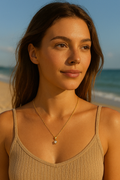Collier mit Brillant 0.05 ct., aus 585er Gold