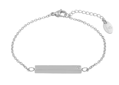 Armband mit Anhänger 17 cm + 3cm, aus Edelstahl